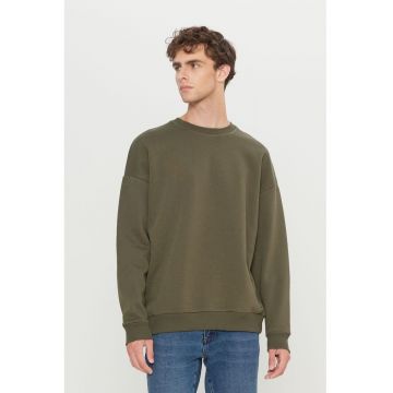 Bluza de trening cu maneci cazute si decolteu la baza gatului