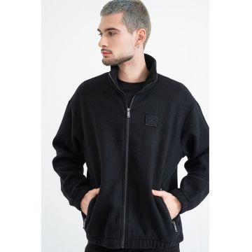 Bluza de trening din amesstec de lana cu fermoar