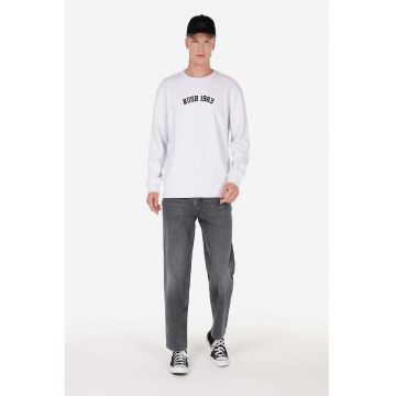 Bluza de trening din amestec de bumbac cu decolteu rotund