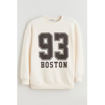 Bluza de trening din amestec de bumbac cu imprimeu