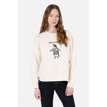 Bluza de trening din amestec de bumbac cu imprimeu