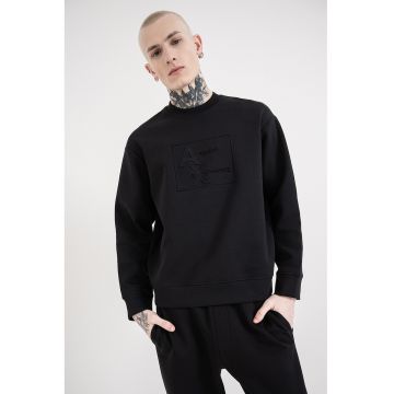 Bluza de trening din amestec de bumbac cu logo