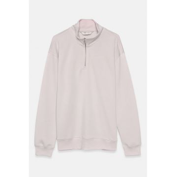 Bluza de trening din amestec de modal cu fenta cu fermoar