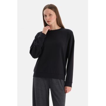 Bluza de trening din amestec de modal cu maneci cazute