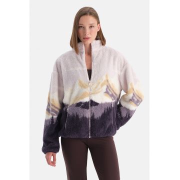 Bluza de trening din teddy cu imprimeu grafic