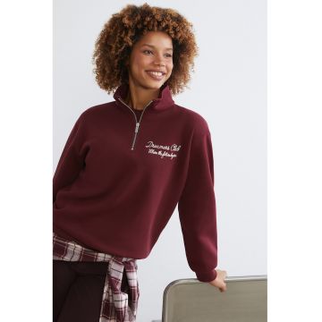 Bluza de trening lejera cu fenta cu fermoar