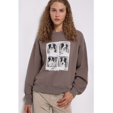 Bluza de trening lejera cu imprimeu poze