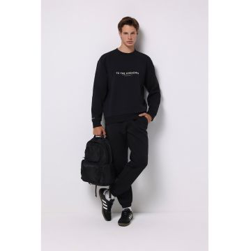 Bluza de trening lejera cu imprimeu text