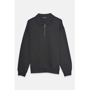 Bluza de trening polo cu croiala lejera