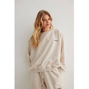 Bluza de trening supradimensionata cu detaliu logo -