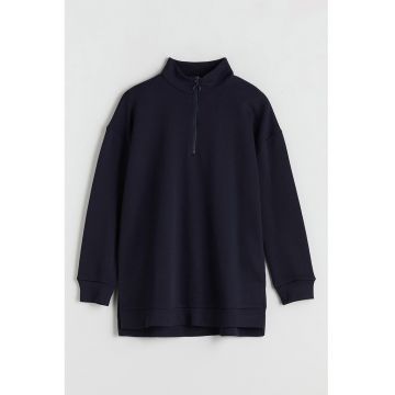 Bluza de trening uni cu fenta cu fermoar