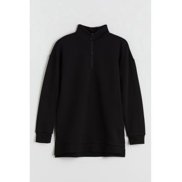 Bluza de trening uni cu fenta cu fermoar