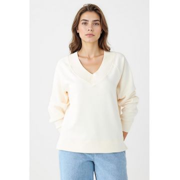 Bluza lejera de trening cu decolteu in V