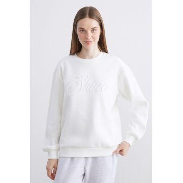 Bluza lejera de trening cu decolteu la baza gatului