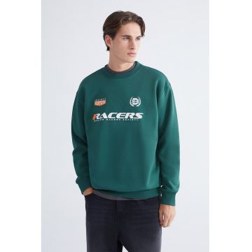 Bluza lejera de trening cu imprimeu text