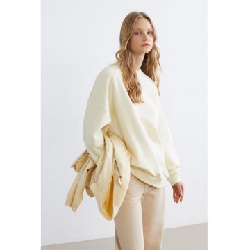 Bluza lejera uni de trening cu maneci raglan