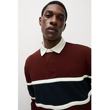 Bluza polo de trening cu model in dungi