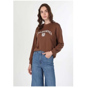 Bluza sport cu text si maneci cazute