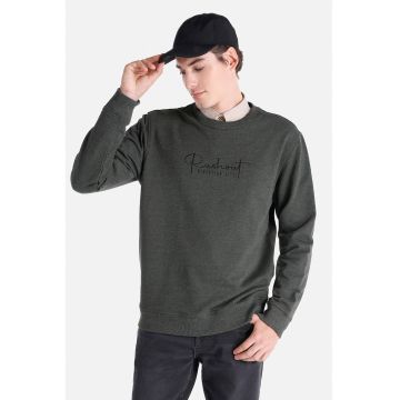 Bluza sport din amestec de bumbac cu imprimeu text