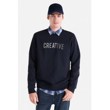 Bluza sport din bumbac cu imprimeu text