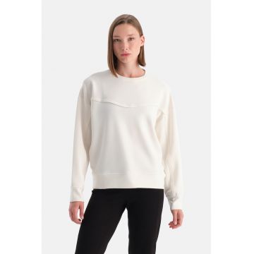 Bluza uni de trening cu decolteu la baza gatului