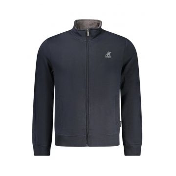Bluzon barbati - cu fermoar - logo - Regular fit - Bleumarin inchis