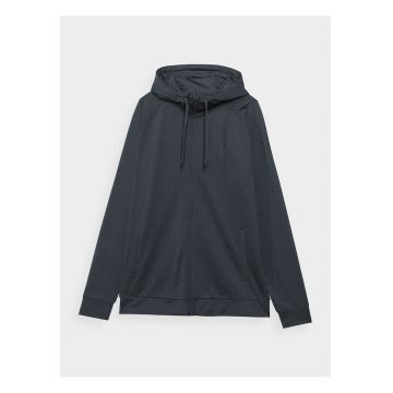 Hanorac Antracit Barbati cu Gluga si Fermoar  Tehnologie 4FDry - Antrenament Multi-Active - Material Sintetic Elastic - Marime XL