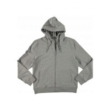 Hanorac Barbati -  Brighton - Regular Fit - Cu Gluga - Fermoar - Maneci Lungi - 2 Buzunare Frontale - Bumbac - Elastan - M INTL - Gri