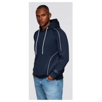 Hanorac cu cusaturi contrastante si gluga  OM-SSNZ-0244