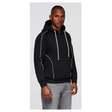 Hanorac cu cusaturi contrastante si gluga  OM-SSNZ-0244