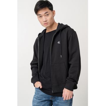 Hanorac cu fermoar si snururi de ajustare