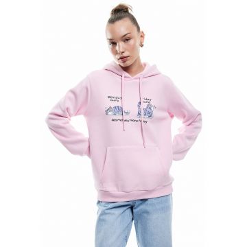 Hanorac cu imprimeu si buzunar kangaroo