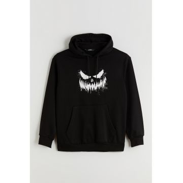 Hanorac cu imprimeu si buzunar kangaroo