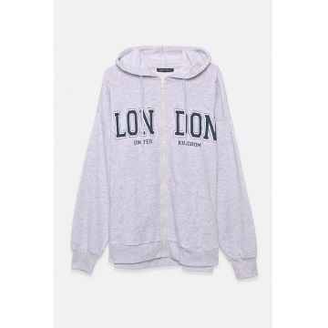 Hanorac cu imprimeu text