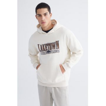 Hanorac cu maneci cazute si imprimeu