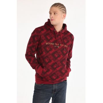 Hanorac cu snur de ajustare si buzunar kangaroo