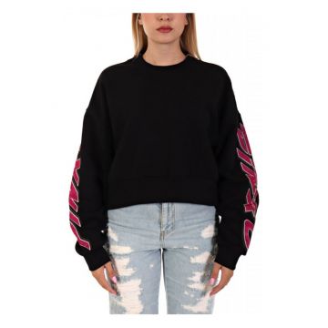 Hanorac dama  Nausicaa - negru-fuchsia - cu logo si cu