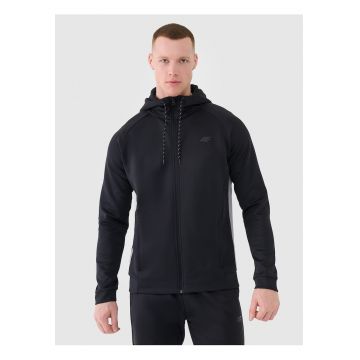 Hanorac de trening barbati  negru - gluga reglabila - material sintetic - uscare rapida