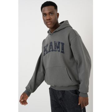 Hanorac din amestec de bumbac cu broderie logo