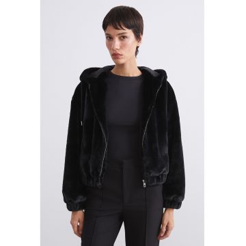 Hanorac din plus cu fermoar