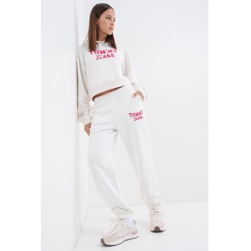 Hanorac larg crop cu logo