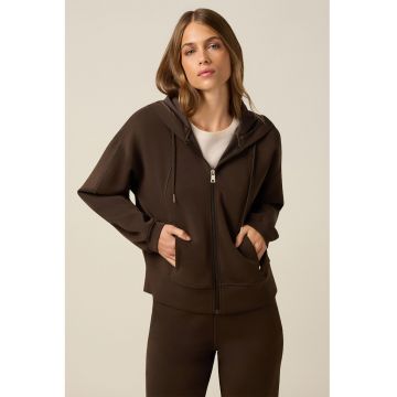 Hanorac regular fit cu fermoar