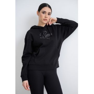 Hanorac relaxed-fit cu imprimeu logo pe piept Essentials Script