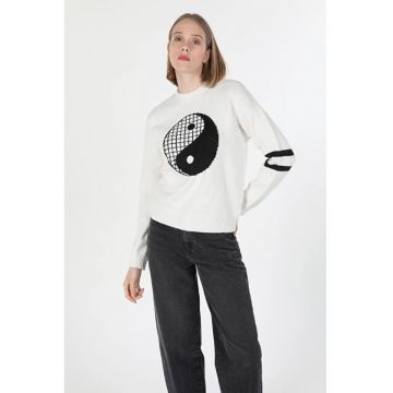 Pulover De Dama Alb 8683197438416