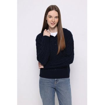 Pulover De Dama Albastru Marin Regular Fit 8684112954738