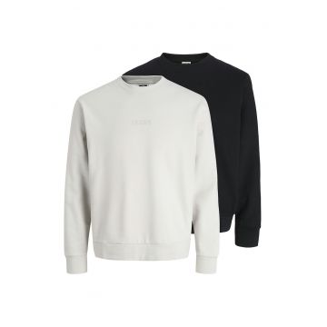 Set de bluze de trening din bumbac cu decolteu la baza gatului - 2 piese