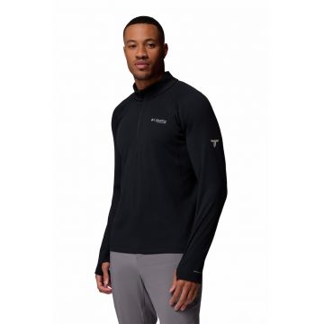 Bluza cu fenta cu fermoar pentru trekking Driventure - Negru