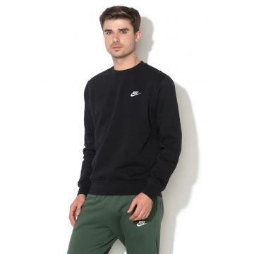 Bluza de trening cu decolteu la baza gatului Sportswear369 - Alb/Negru