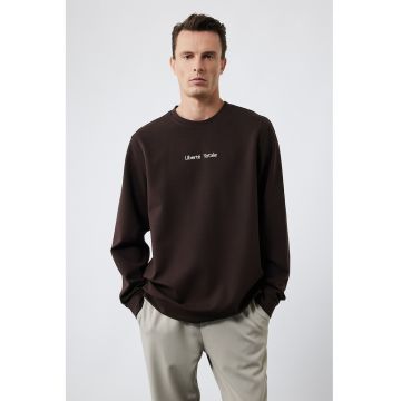 Bluza de trening cu decolteu la baza gatului