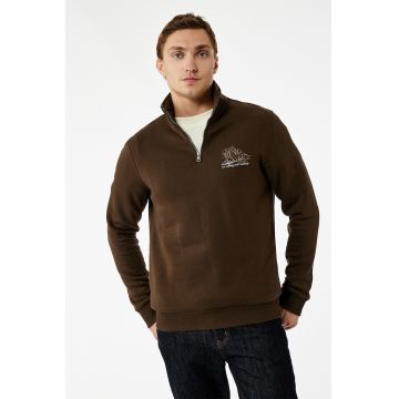 Bluza de trening cu fermoar scurt